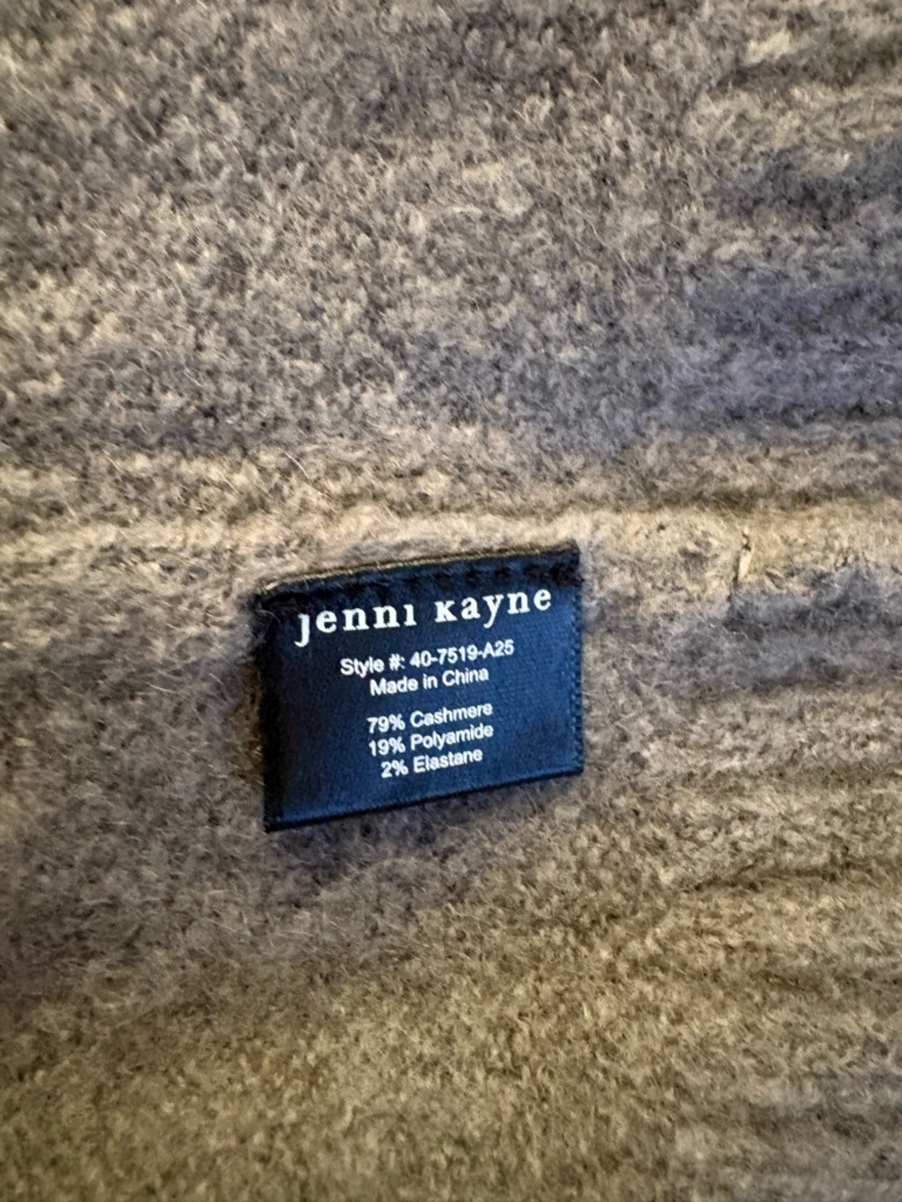 Jenni Kayne Stevie Cashmere Polo - Pewter - Size M - Picture 5 of 5